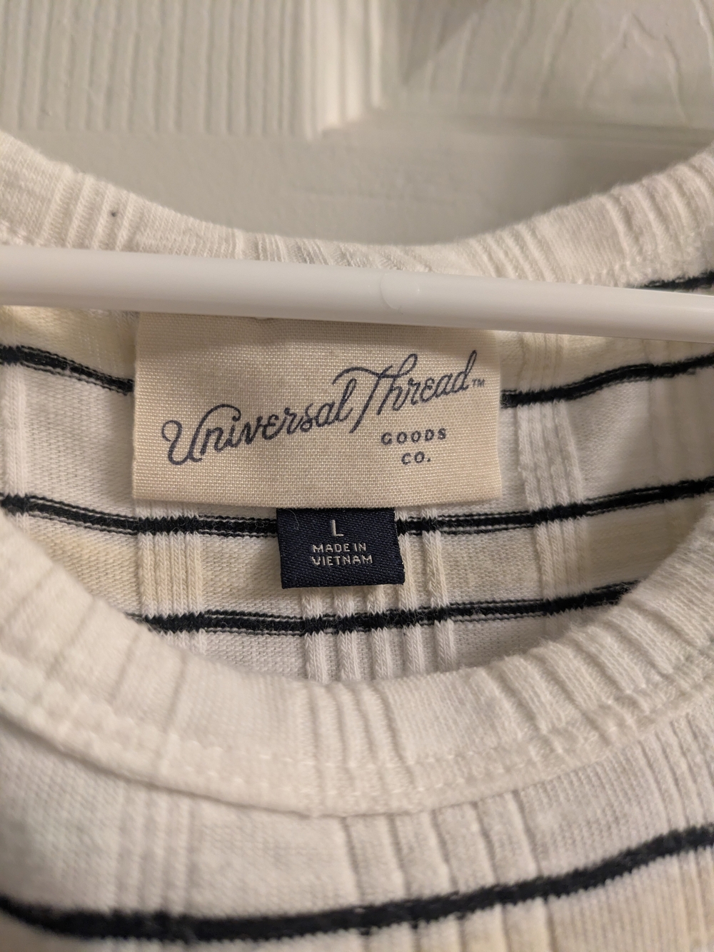 Striped Ribbed Tank Top - White/Black - Picture 3 of 3